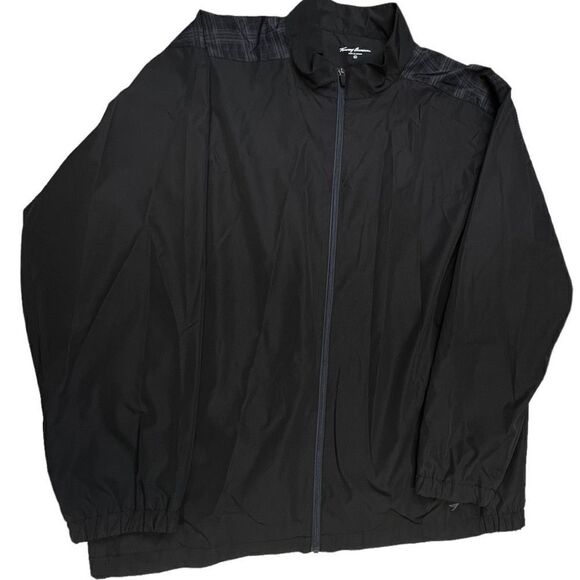 Tommy Armour Golf Jacket Men's XXL Long Sleeve Full Zip Black Windbreaker Jacket - Picture 5 of 13